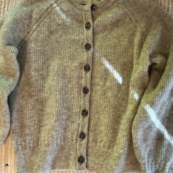 Sezane Othello Cardigan Gris Chiné Perle S - Picture 6 of 8